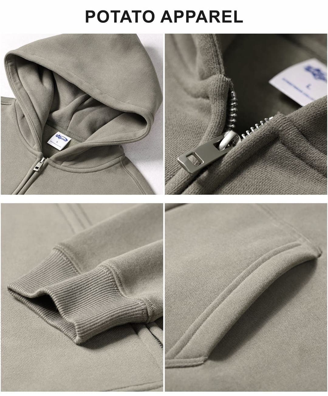 Fleece 350Gsm Oversized Zip-Up Hoodie – detail 6