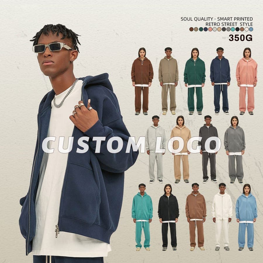 Fleece 350Gsm Oversized Zip-Up Hoodie — view 1