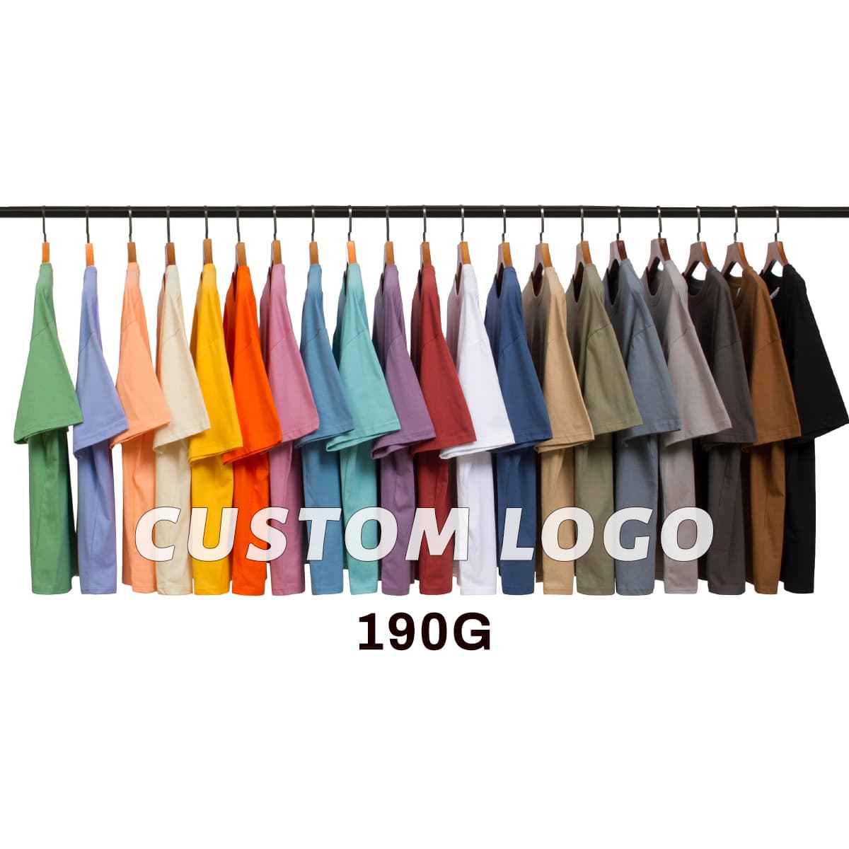 Drop Shoulder Thin Cotton Oversize T-shirt 190GSM 20 colors thumbnail 6