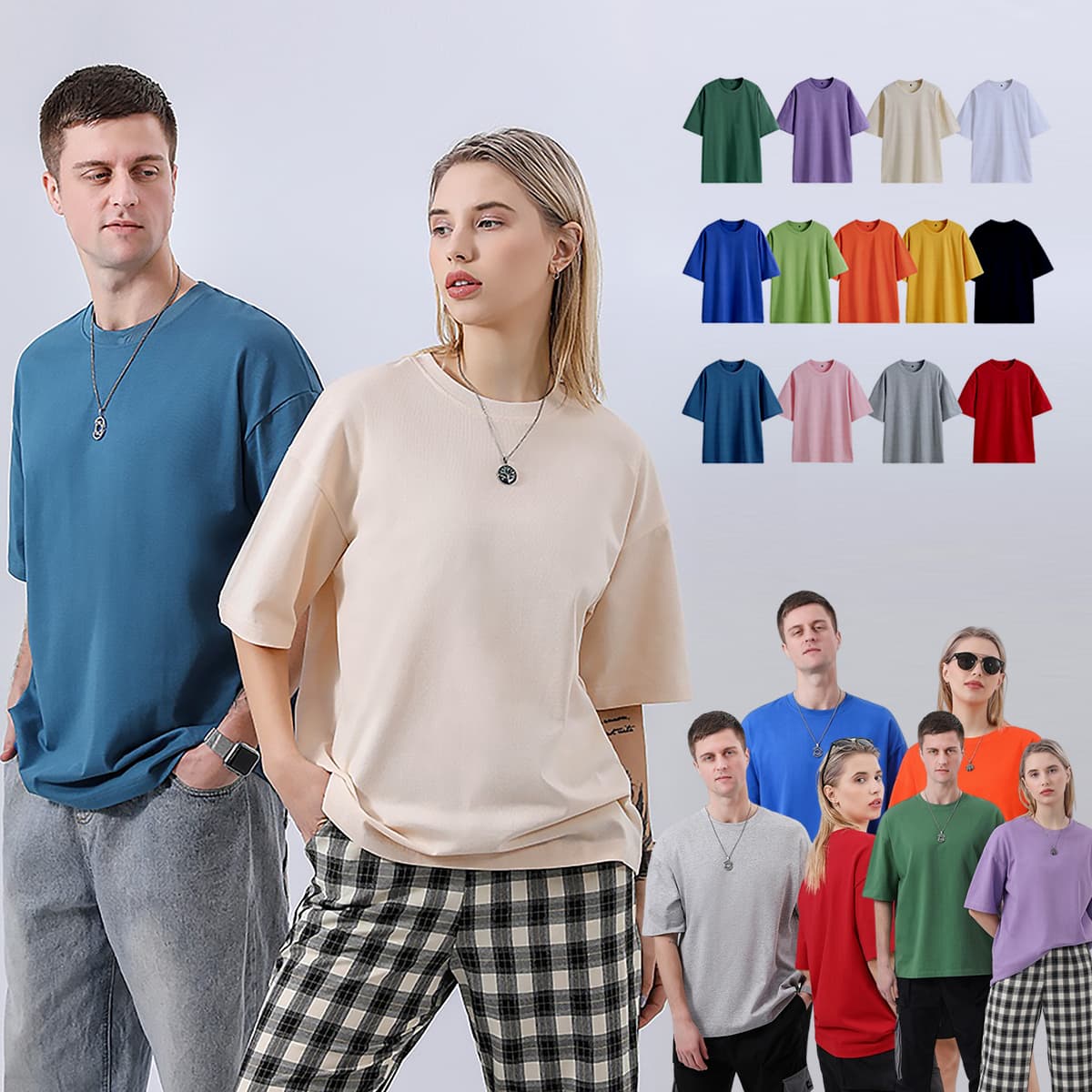 Unisex Drop shoulder T-Shirt Oversized 240gsm