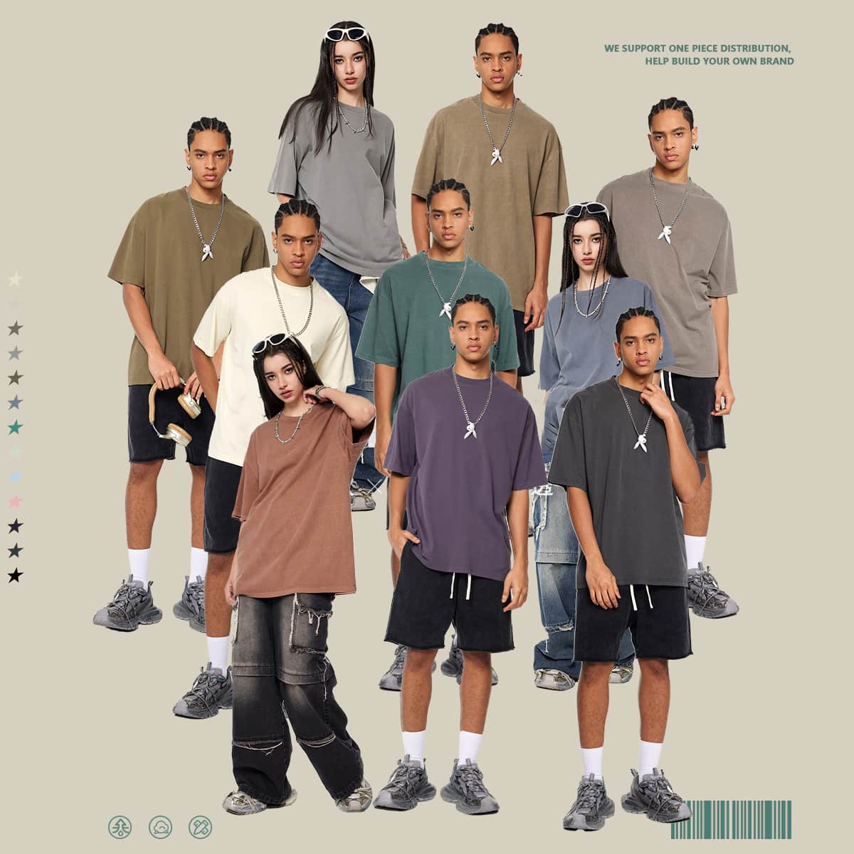 Cotton 200GSM Light Wash Oversized T-Shirt