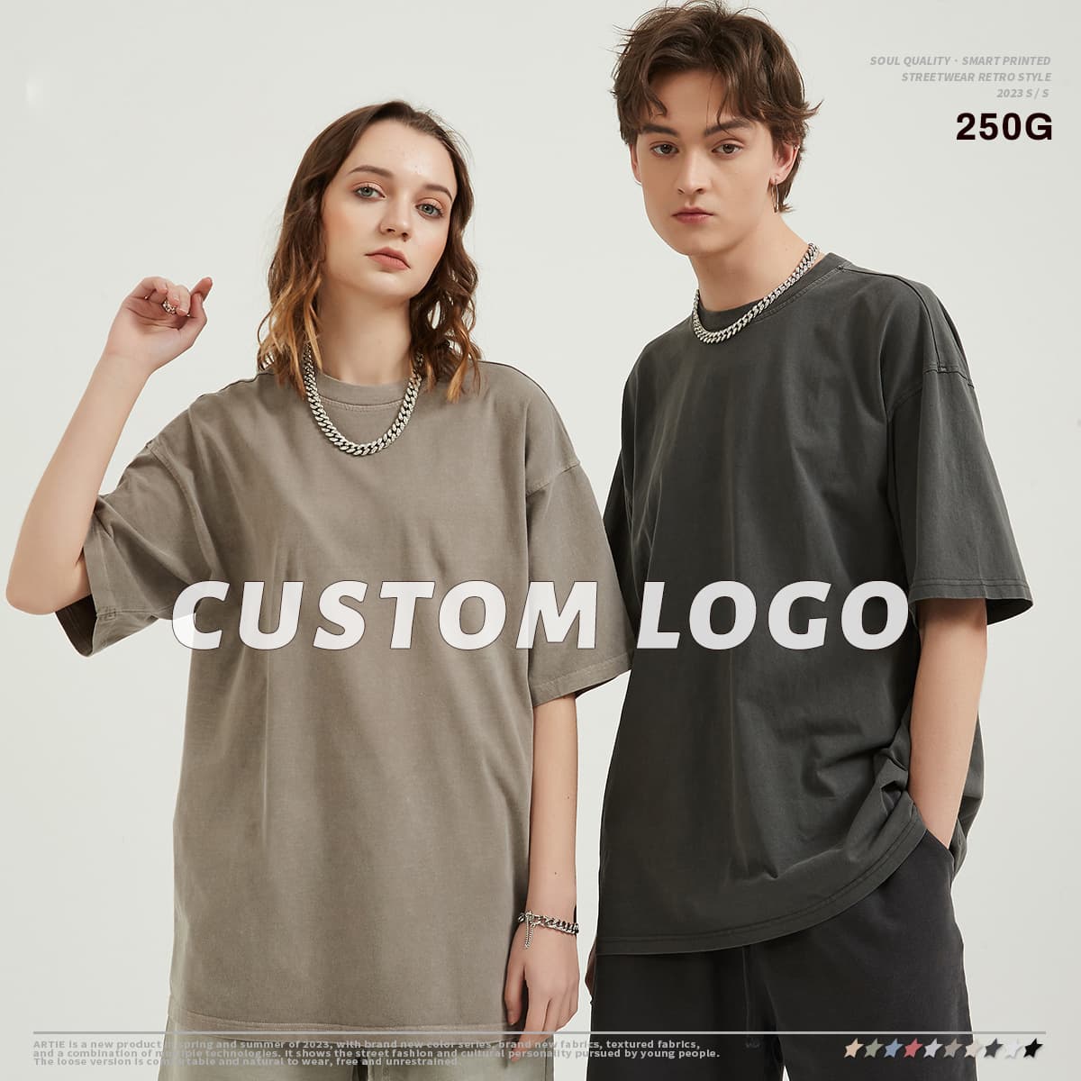 Light Wash Oversized T-Shirt 250gsm thumbnail 3