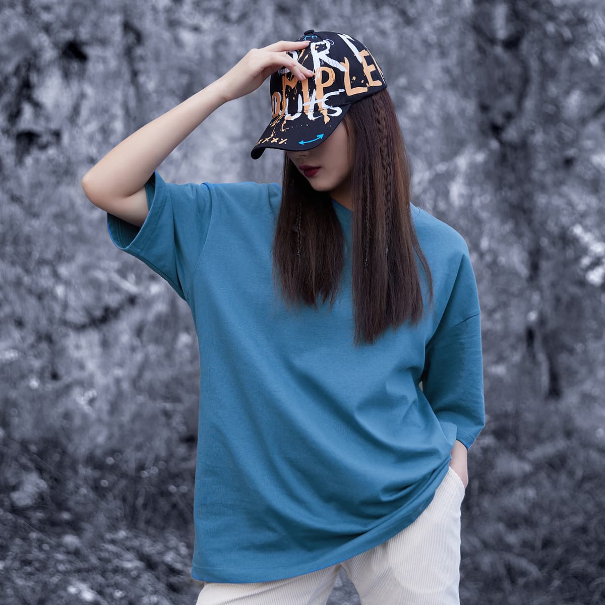 Unisex Drop shoulder T-Shirt Oversized 240gsm thumbnail 5