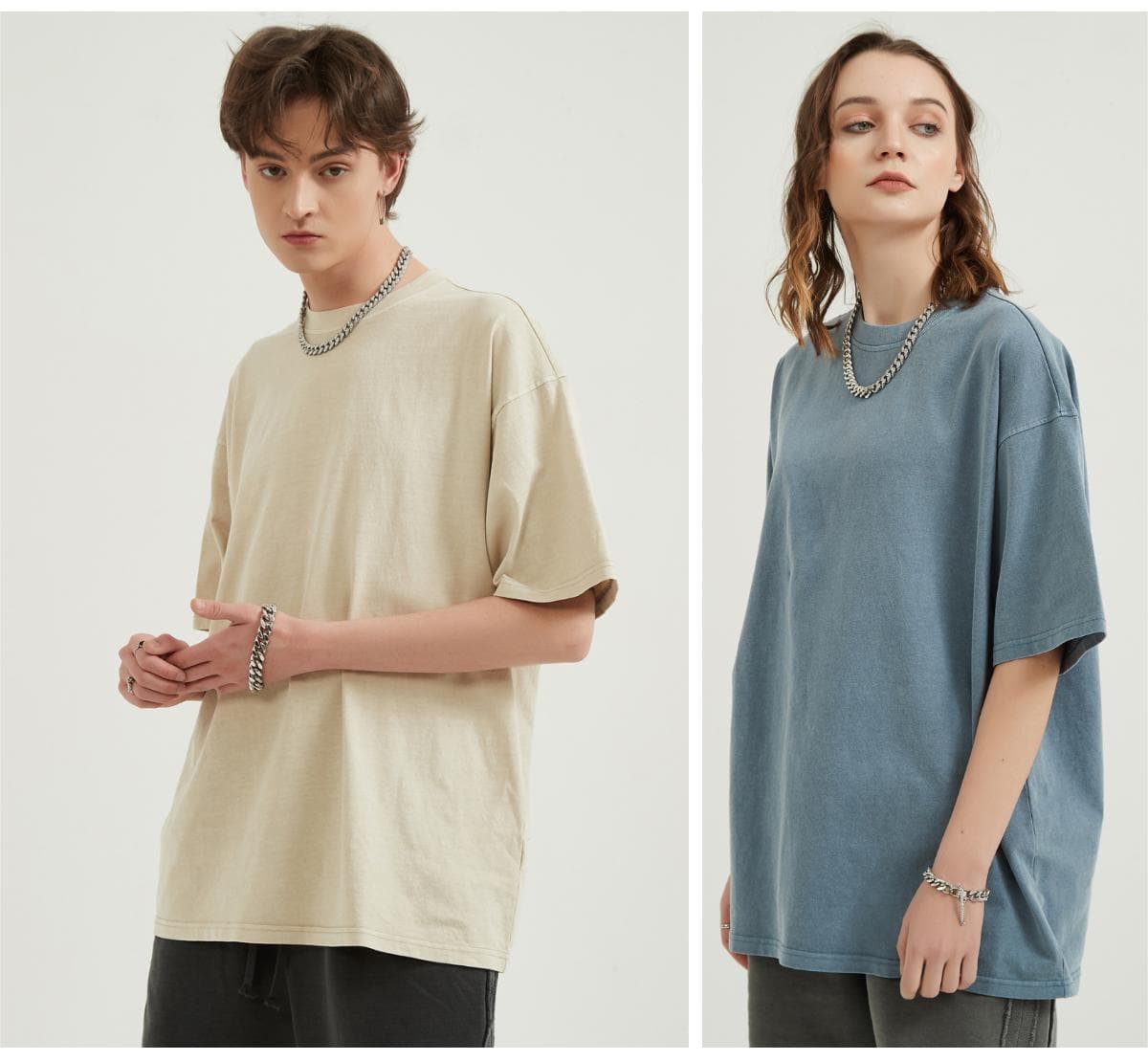 Light Wash Oversized T-Shirt 250gsm – detail 12