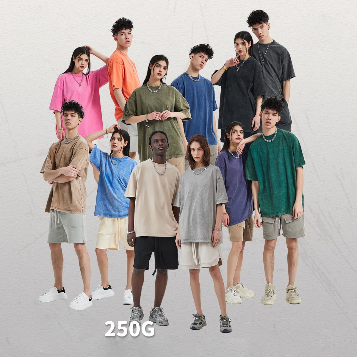 Oversize Vintage Dyed T Shirt 250gsm