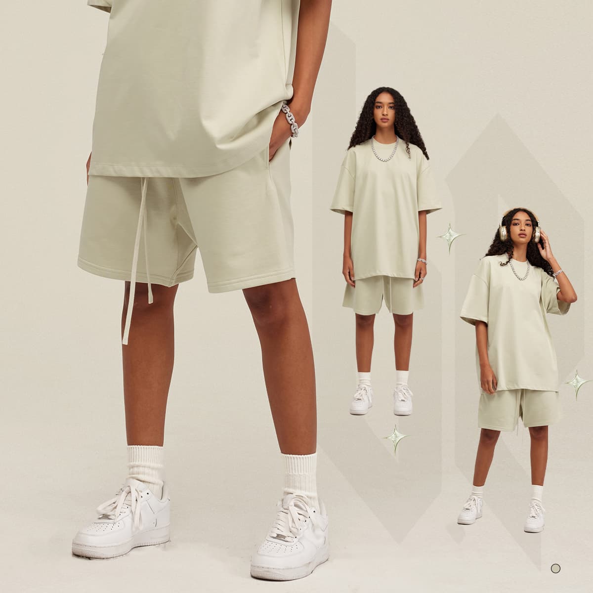 Thick 440GSM Basic Loose Fit Unisex Shorts thumbnail 3