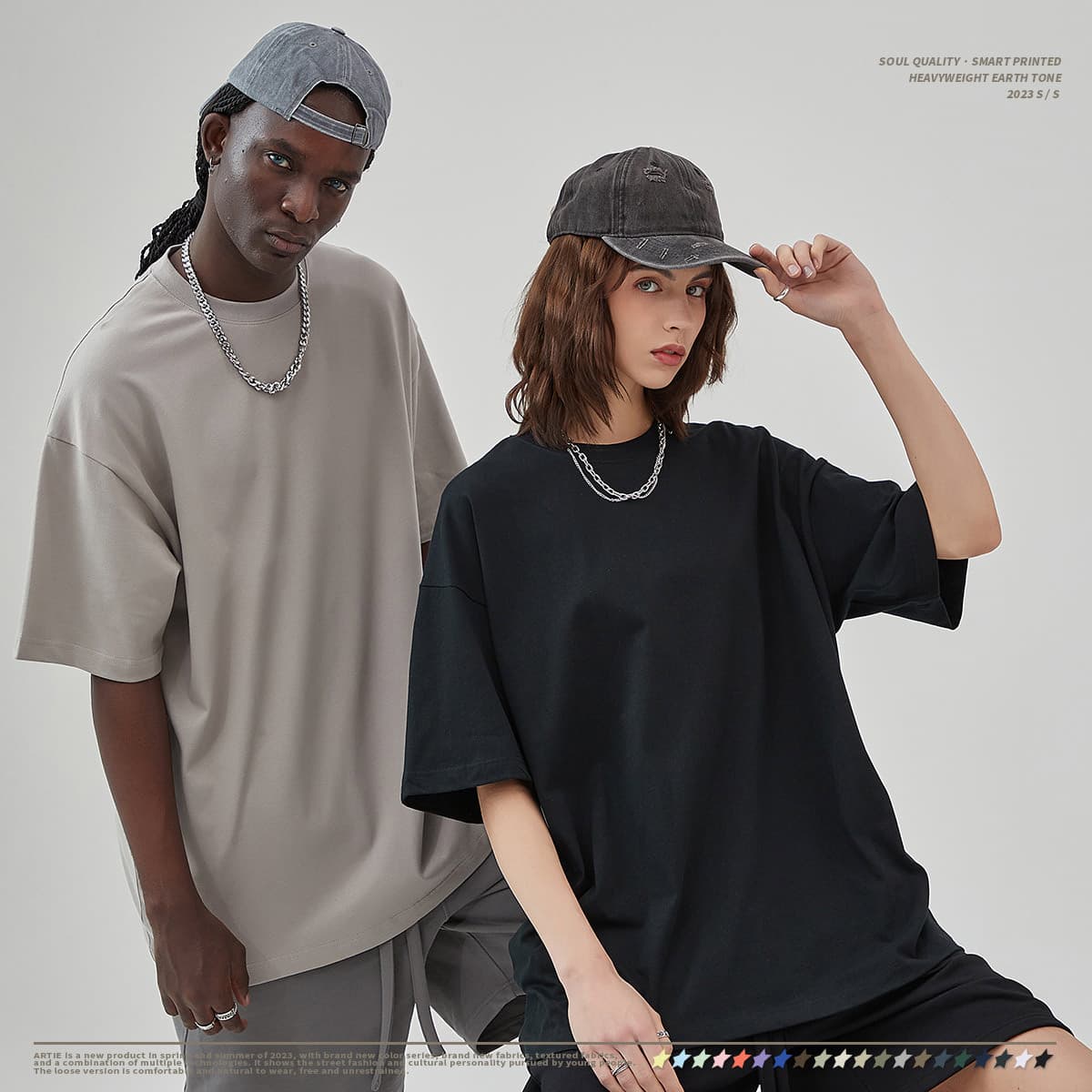 AR002 Cotton 230Gsm Oversized Fashion T-Shirt thumbnail 3