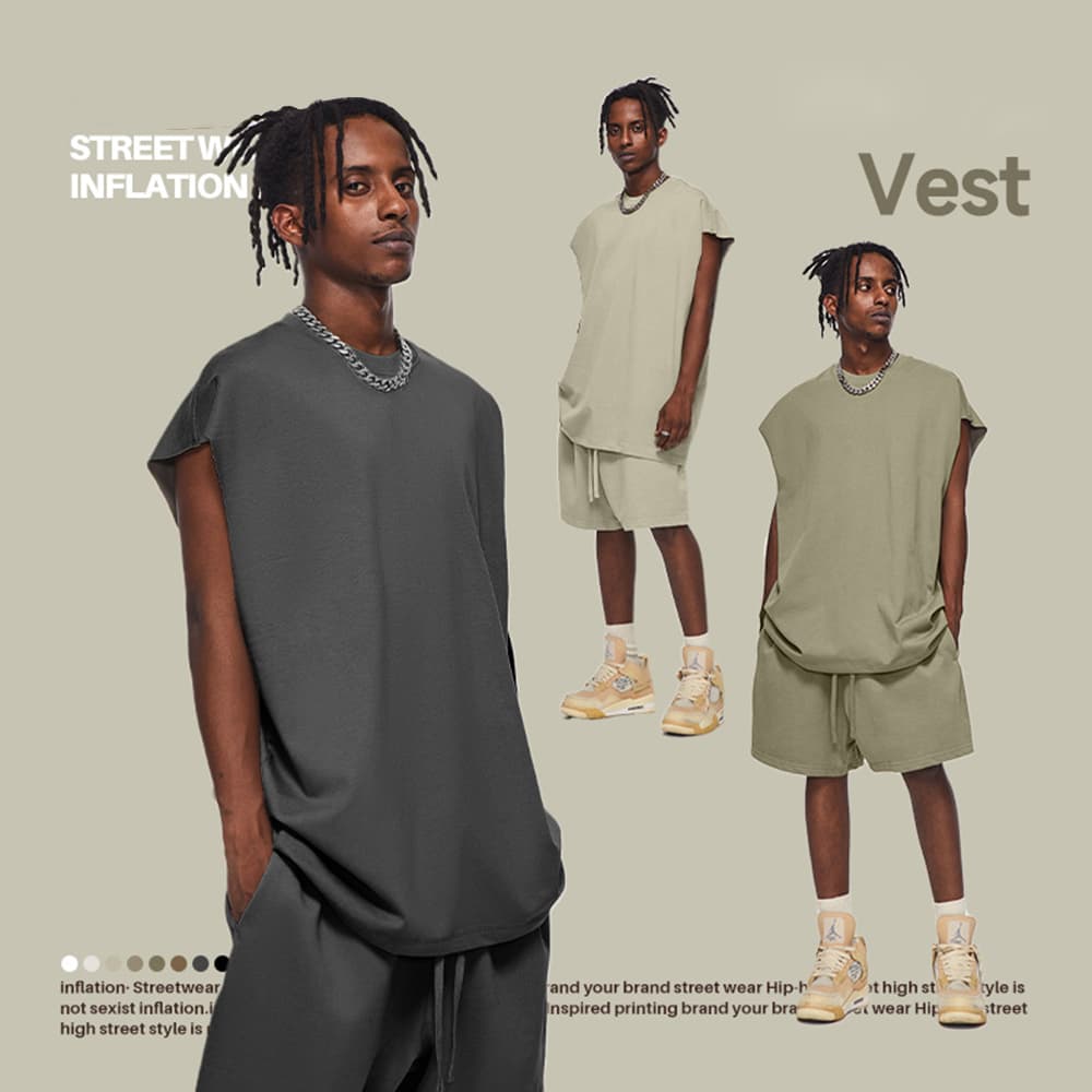 2310SS Thick Cotton Fashoin Vest 305GSM thumbnail 5