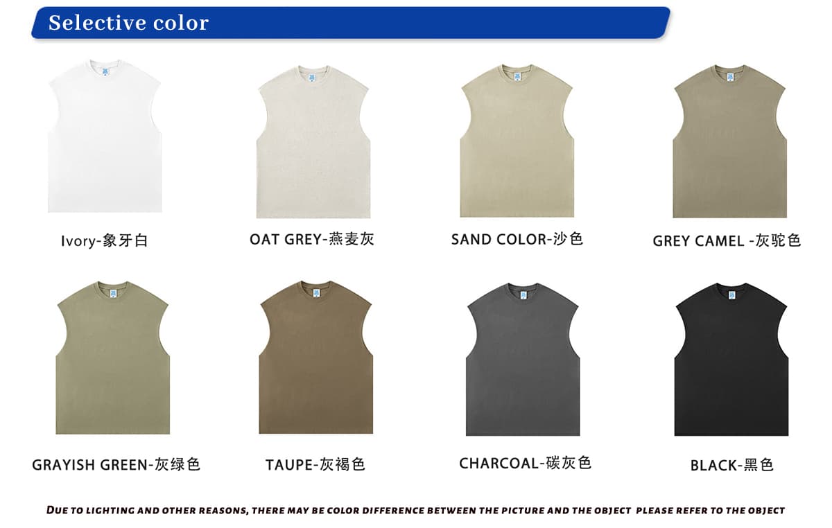 2310SS Thick Cotton Fashoin Vest 305GSM – detail 3