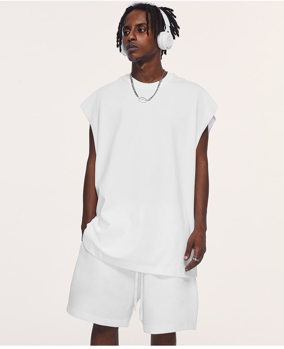 2310SS Thick Cotton Fashoin Vest 305GSM – detail 9