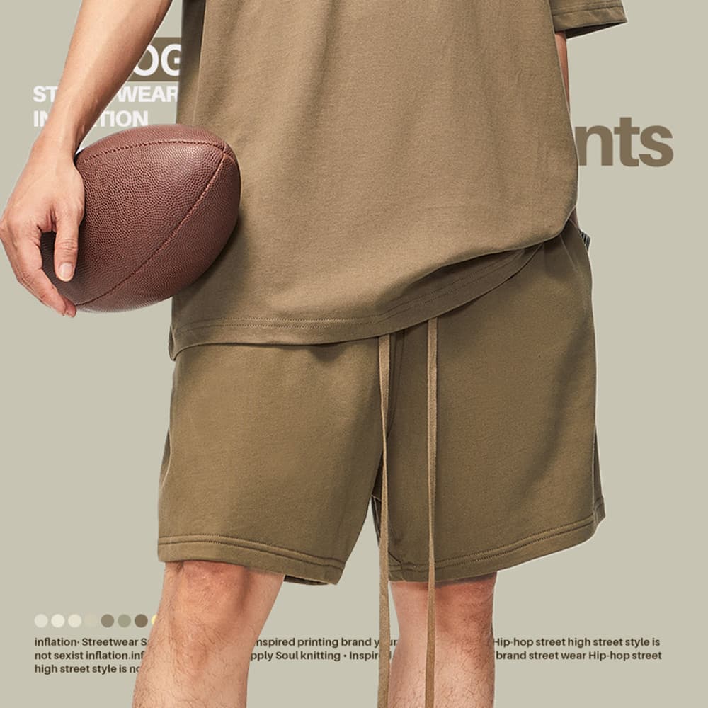 Thick Heavy Basic Shorts Street Trendy 425GSM thumbnail 6