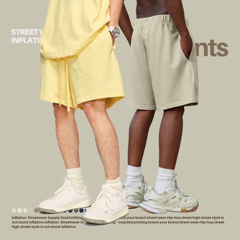 Thick Heavy Basic Shorts Street Trendy 425GSM thumbnail 5