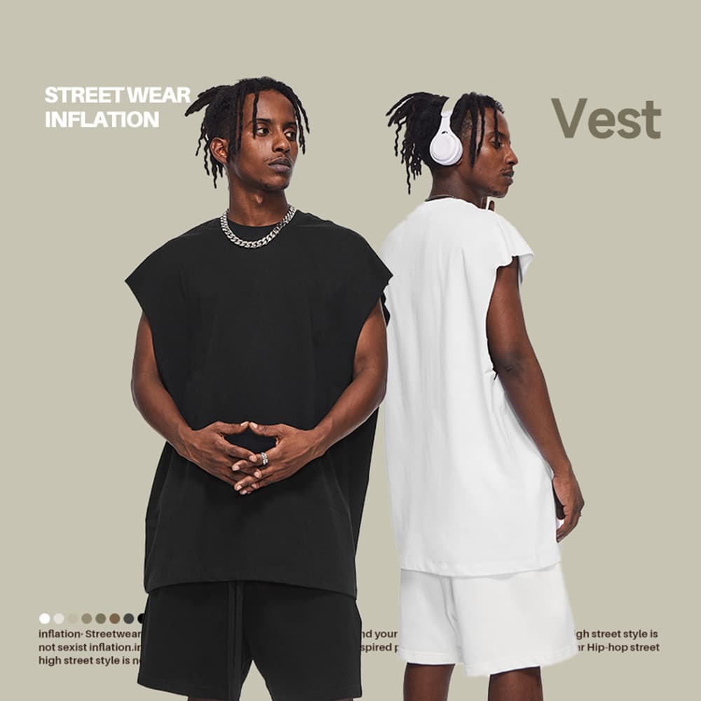 2310SS Thick Cotton Fashoin Vest 305GSM thumbnail 6