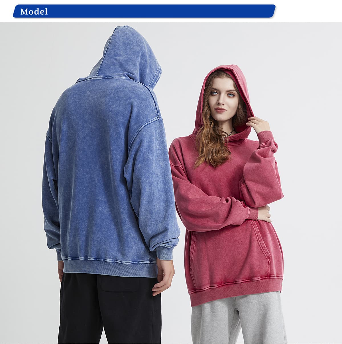 Thick Snow Wash Cotton Terry Hoodie 420Gsm – detail 10