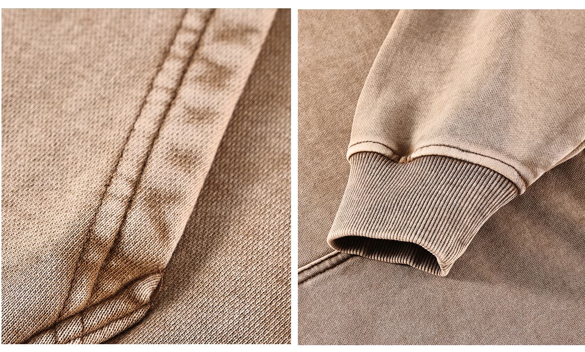 Thick Snow Wash Cotton Terry Hoodie 420Gsm – detail 7