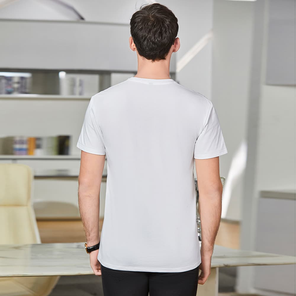 0ZC1 Basic Slim Fit Cotton T-Shirt 200Gsm thumbnail 4