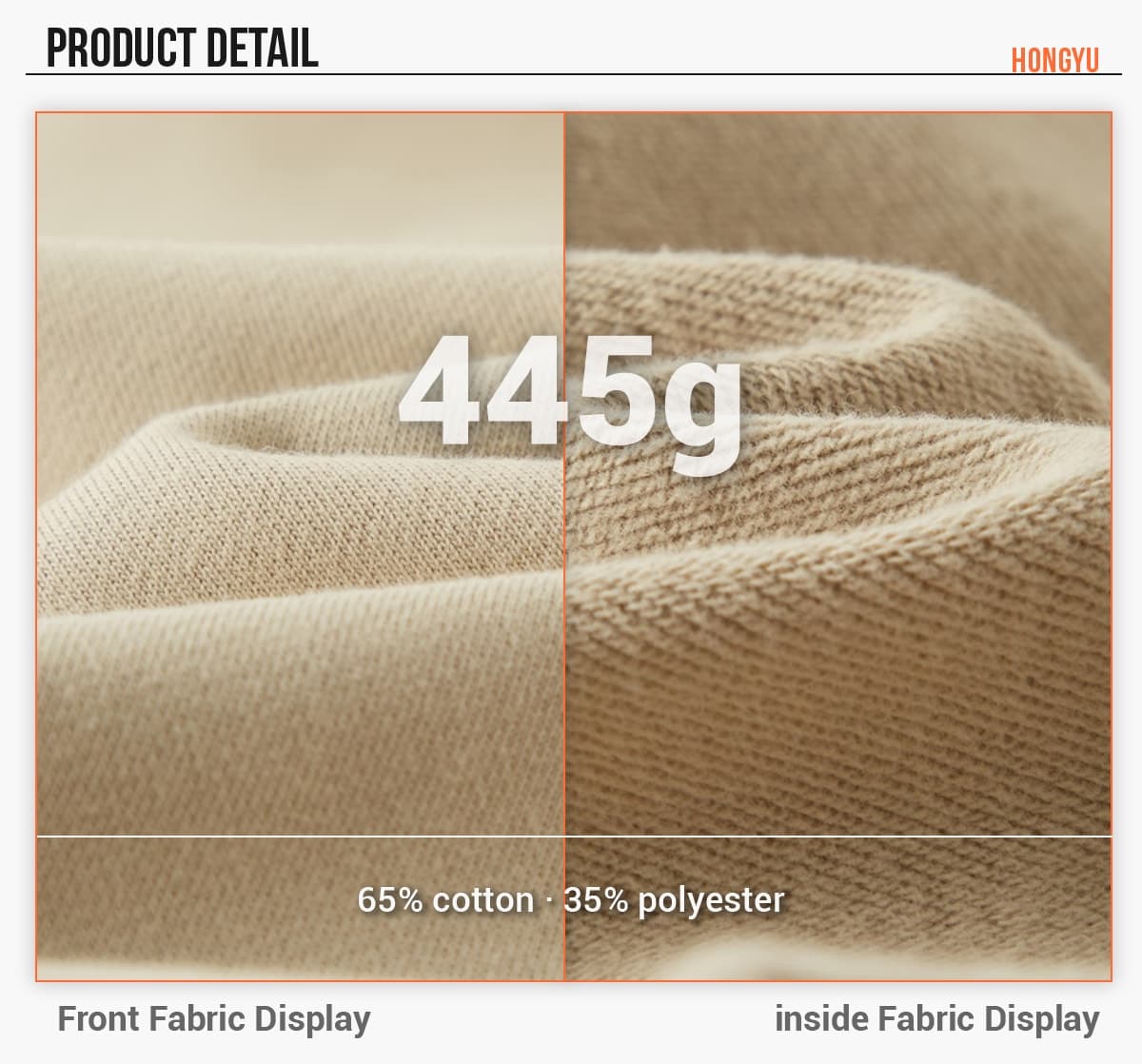 # W0071 Thick Heavy Cotton Terry Solid Oversized Hoodie 440Gsm – detail 11
