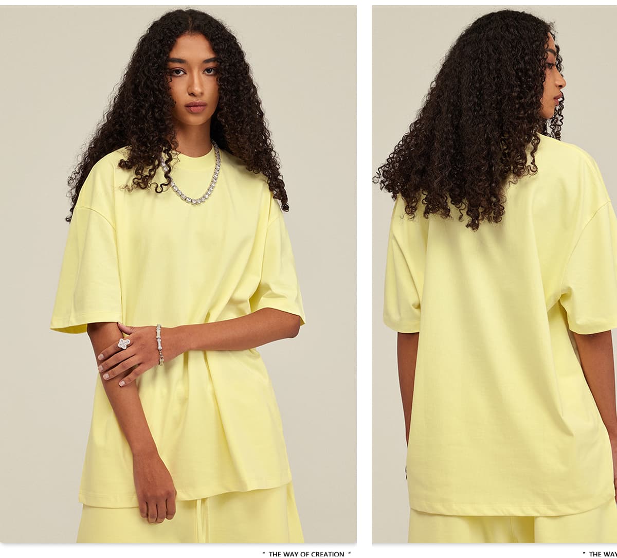 Thick Oversized Fashion Streetwear T-Shirt 305GSM – detail 11