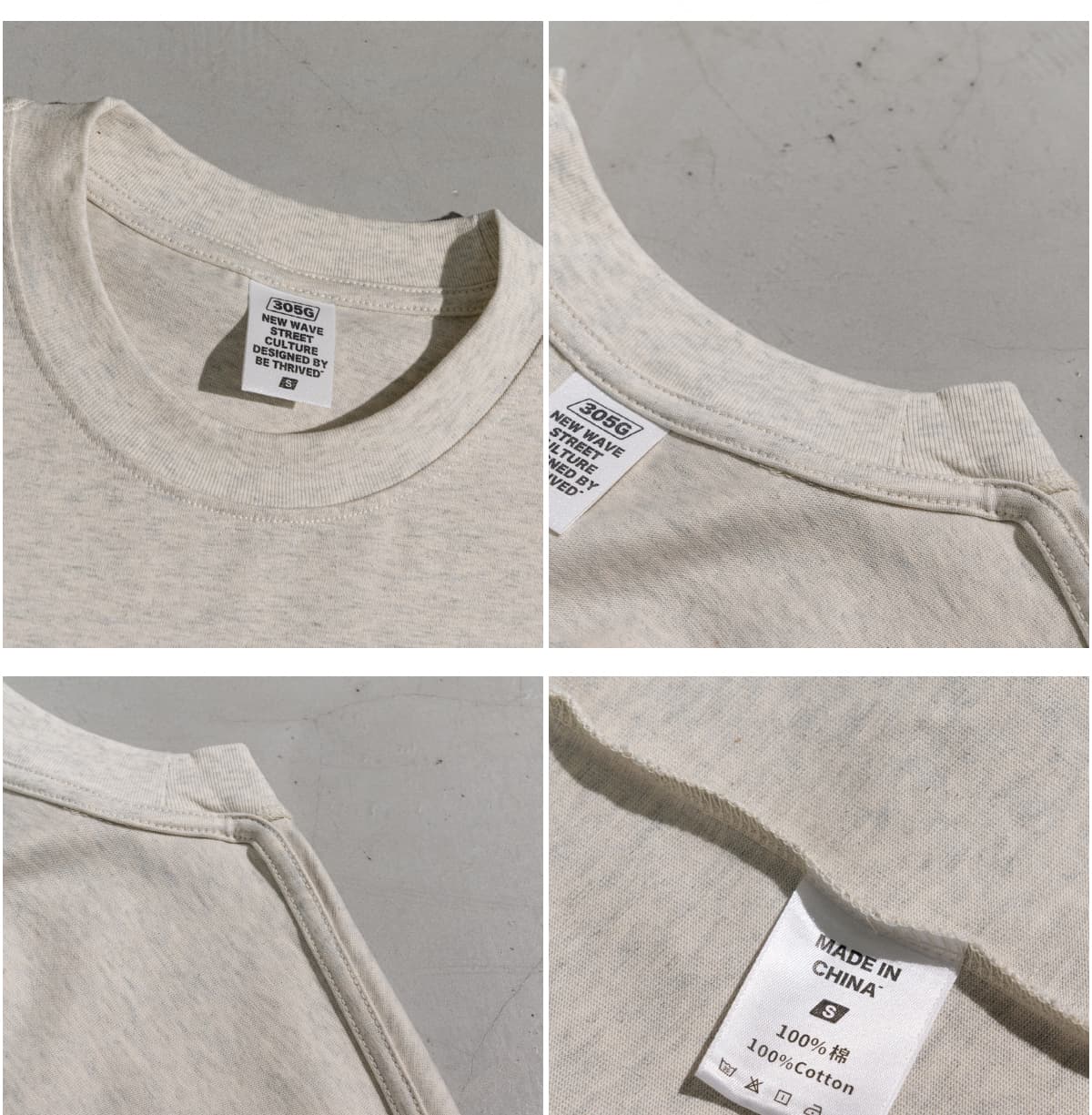 Thick Oversized Fashion Streetwear T-Shirt 305GSM – detail 5