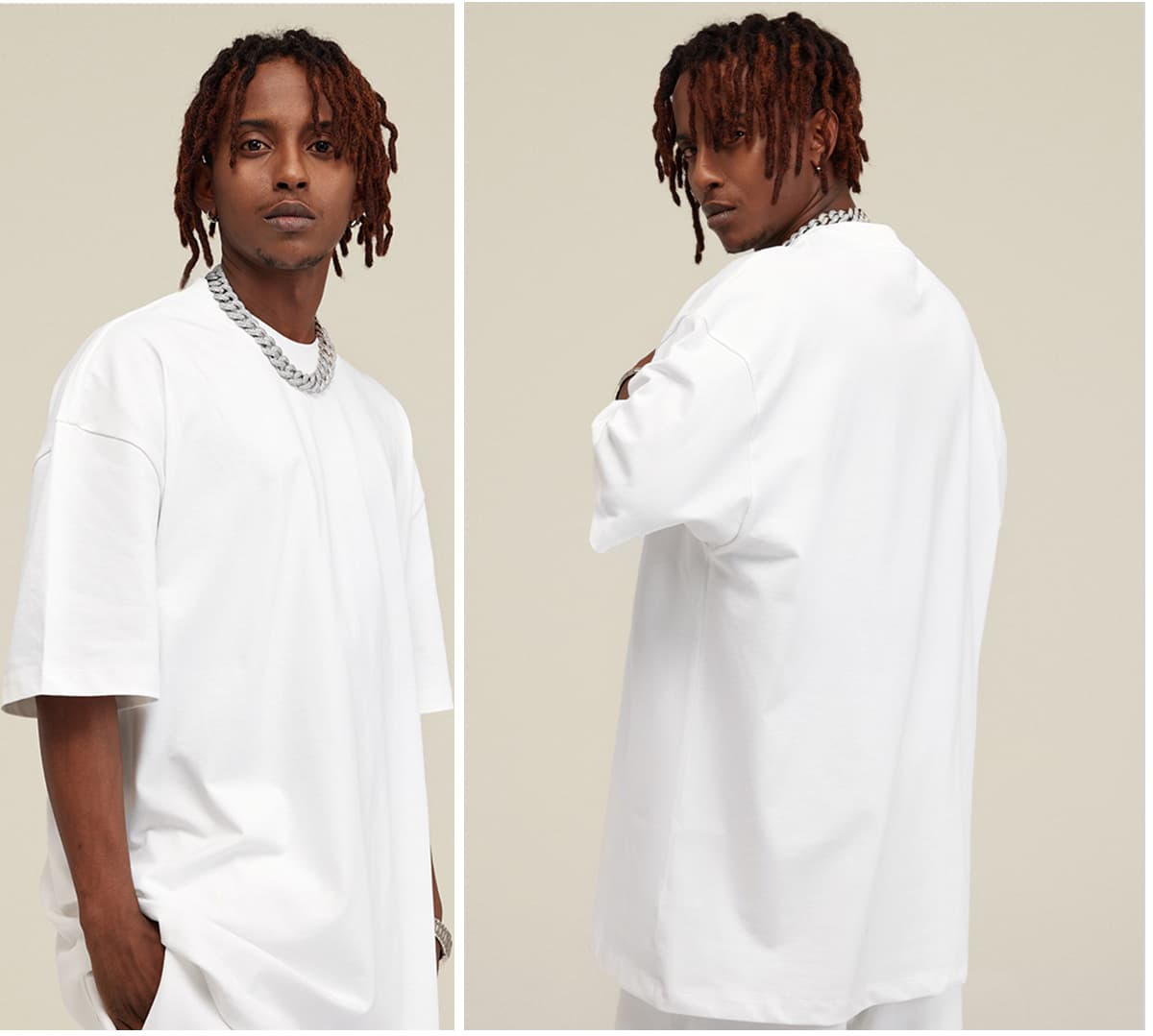 Thick Oversized Fashion Streetwear T-Shirt 305GSM – detail 9