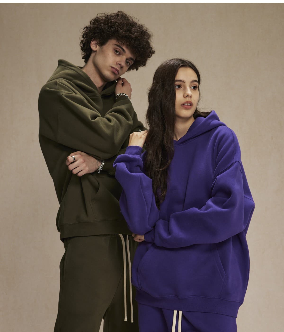 Solid Oversized Fleece Cotton basic Hoodie 350Gsm – detail 10