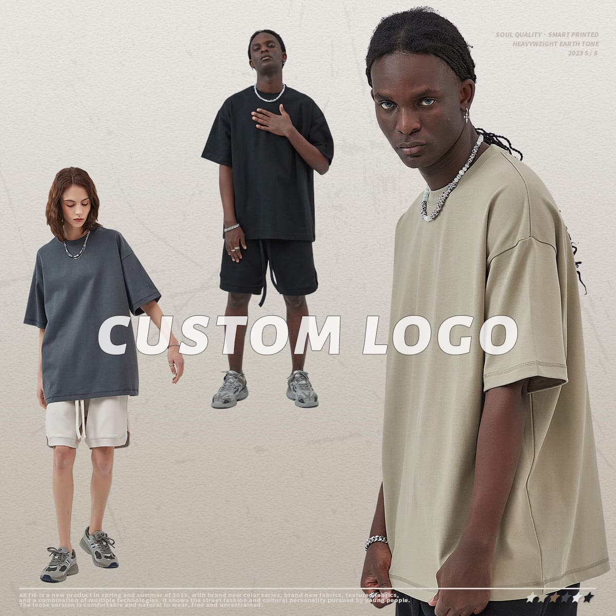 Thick 385Gsm Oversized Fashoin Unisex T-shirt thumbnail 4