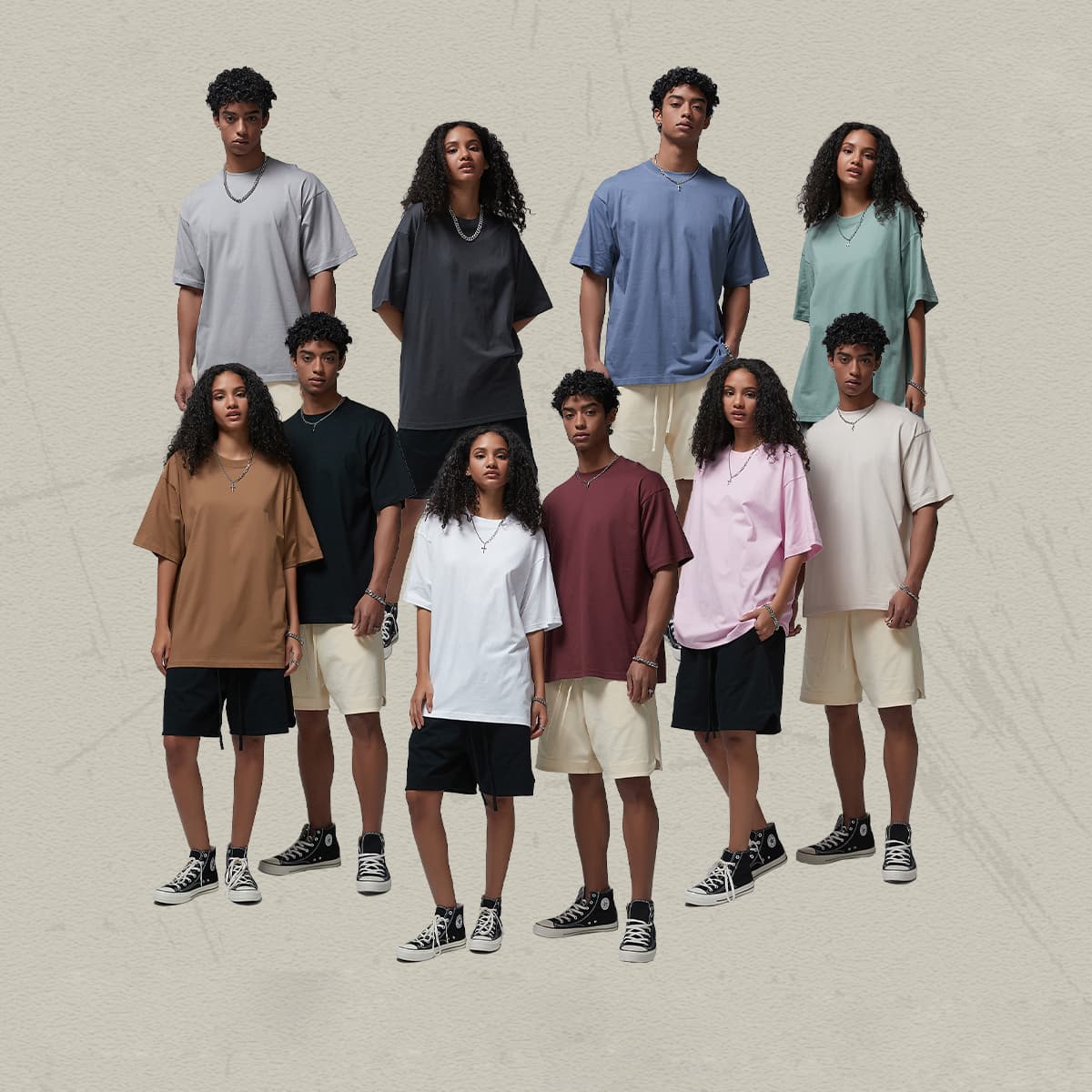 Light Weight 190GSM Oversized Cotton T-shirt 10 Colors