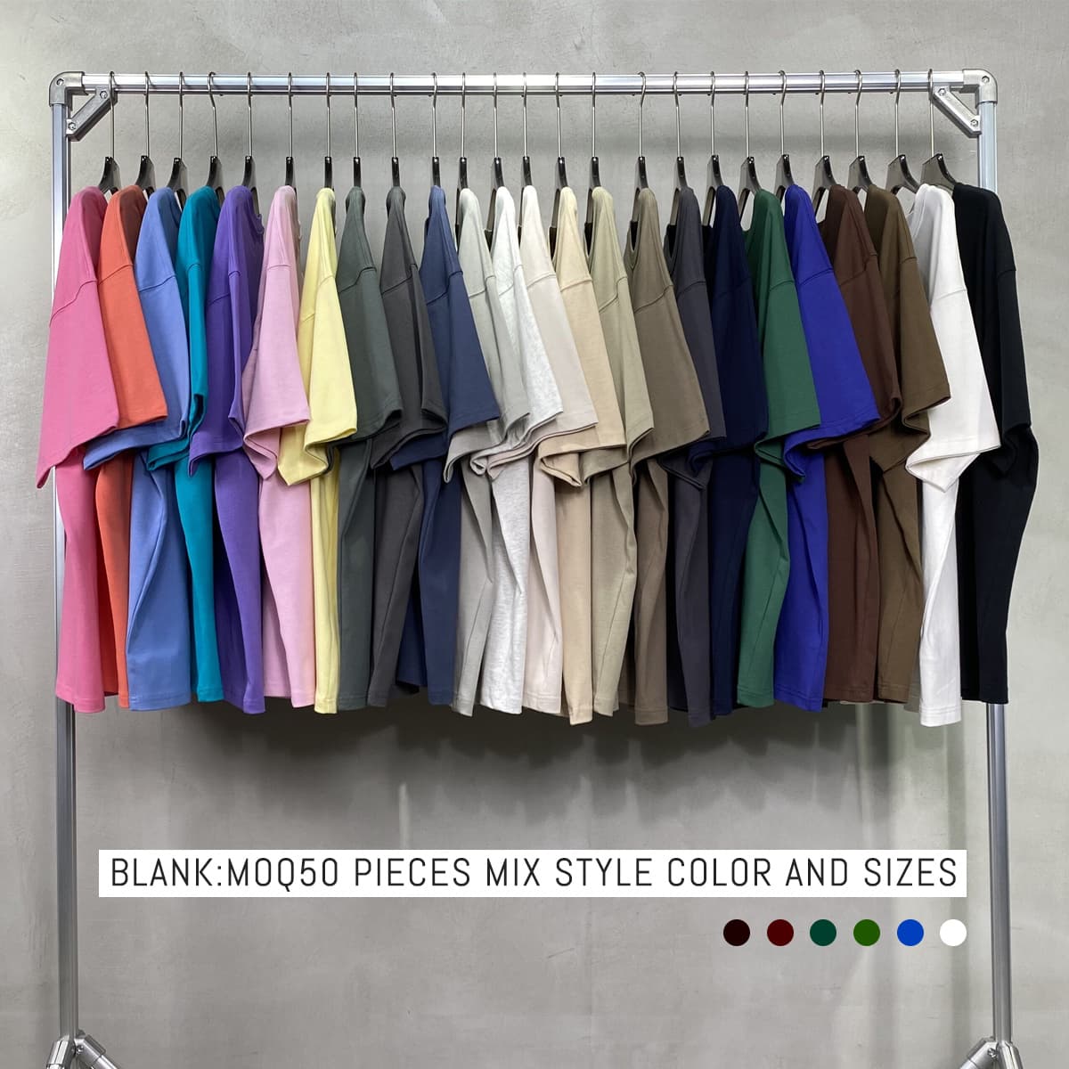 Light Weight 190GSM Oversized Cotton T-shirt 10 Colors thumbnail 2