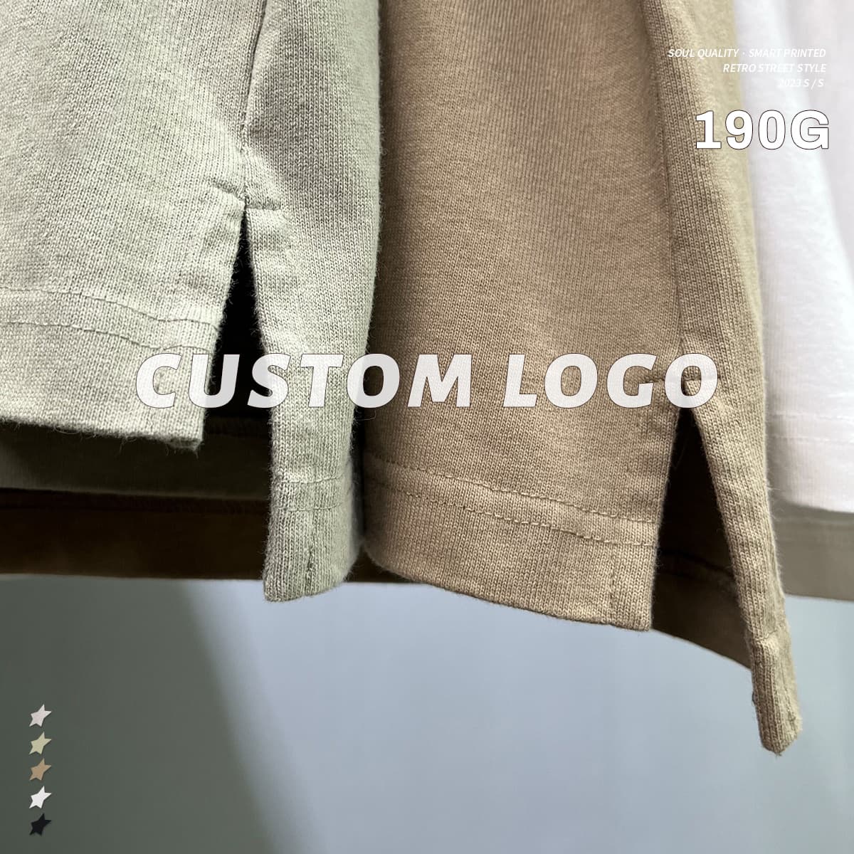 Cotton 310Gsm Oversized Unisex Polo t-shirt thumbnail 3