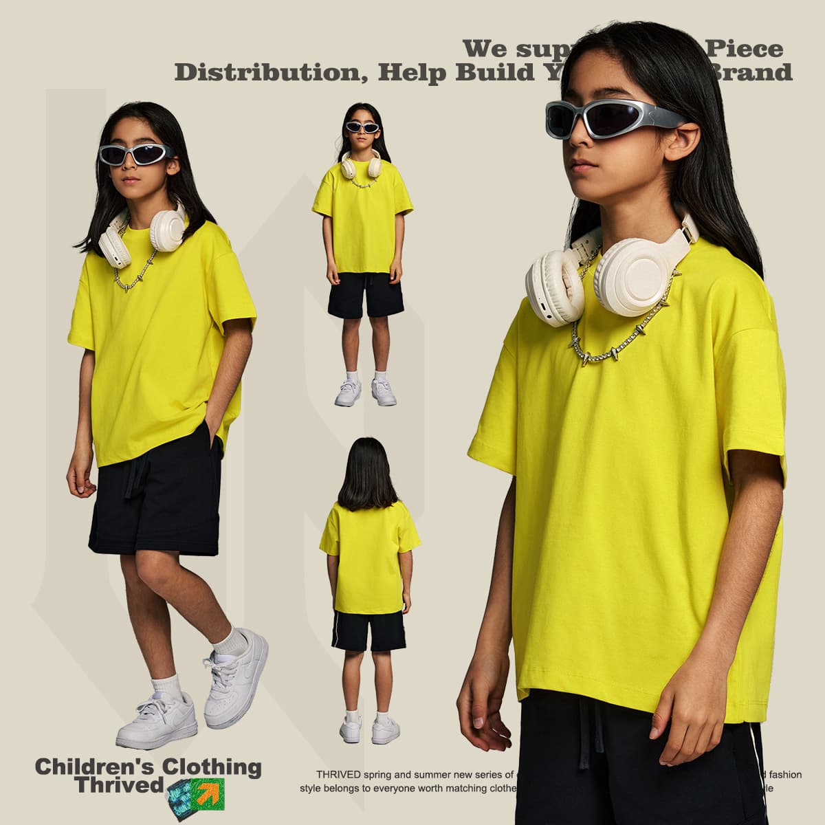 Cotton 230Gsm Kids’ Quick-Dry Cooling T-Shirt thumbnail 4