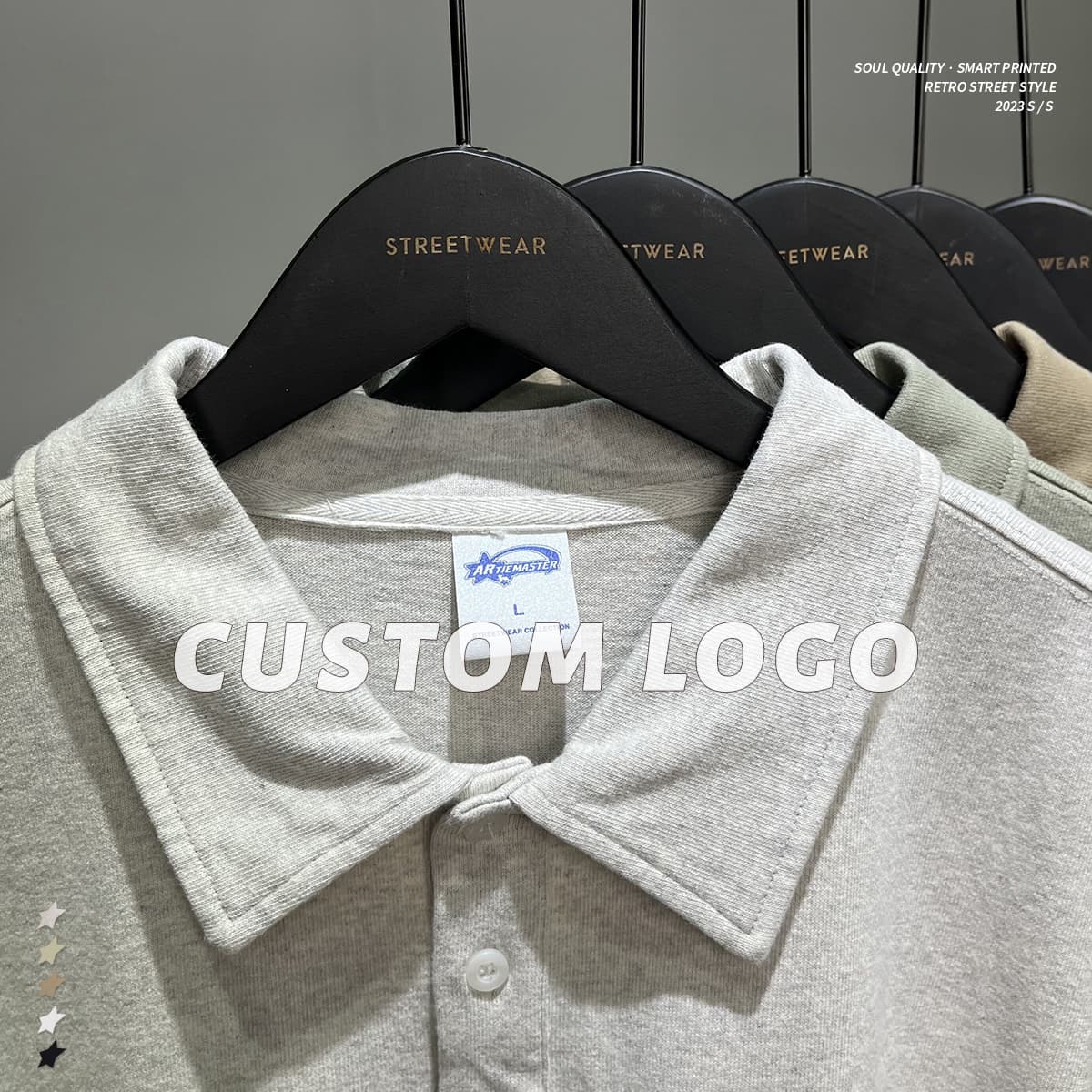 Cotton 310Gsm Oversized Unisex Polo t-shirt thumbnail 4