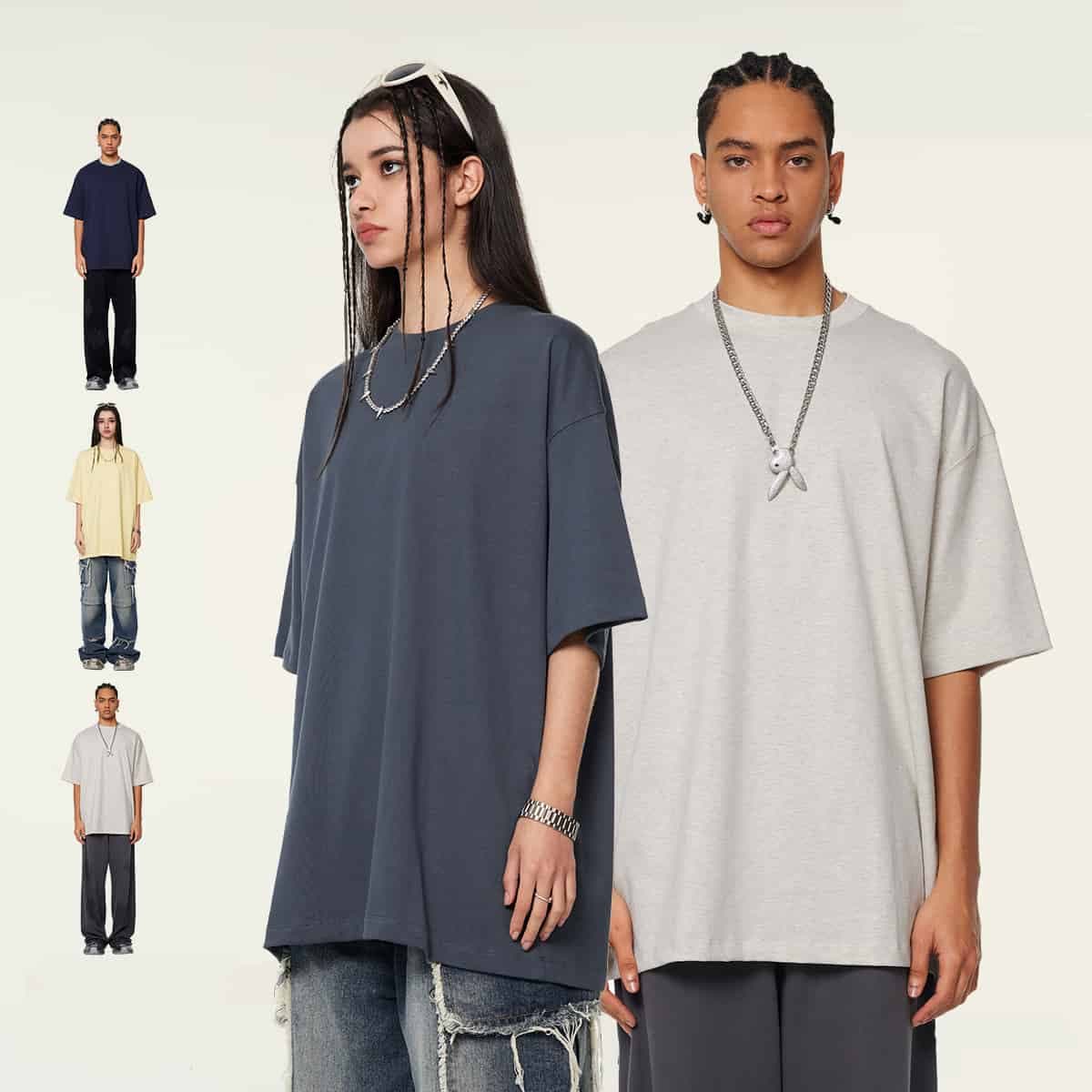 Double Yarn Cotton 345GSM Oversized T-Shirt thumbnail 2