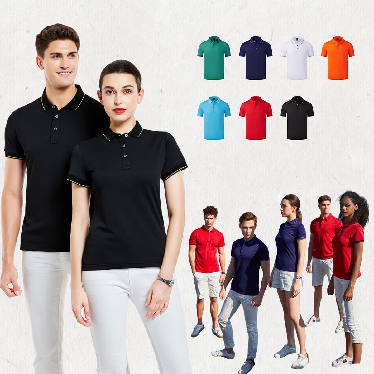 Quick Dry 190GSM Unisex Slim Fit Polo