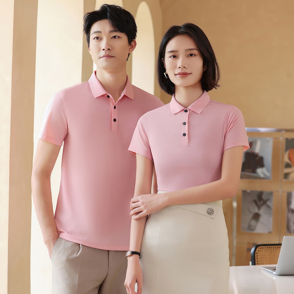 Slim Fit 170GSM Stretch Unisex Polo thumbnail 3
