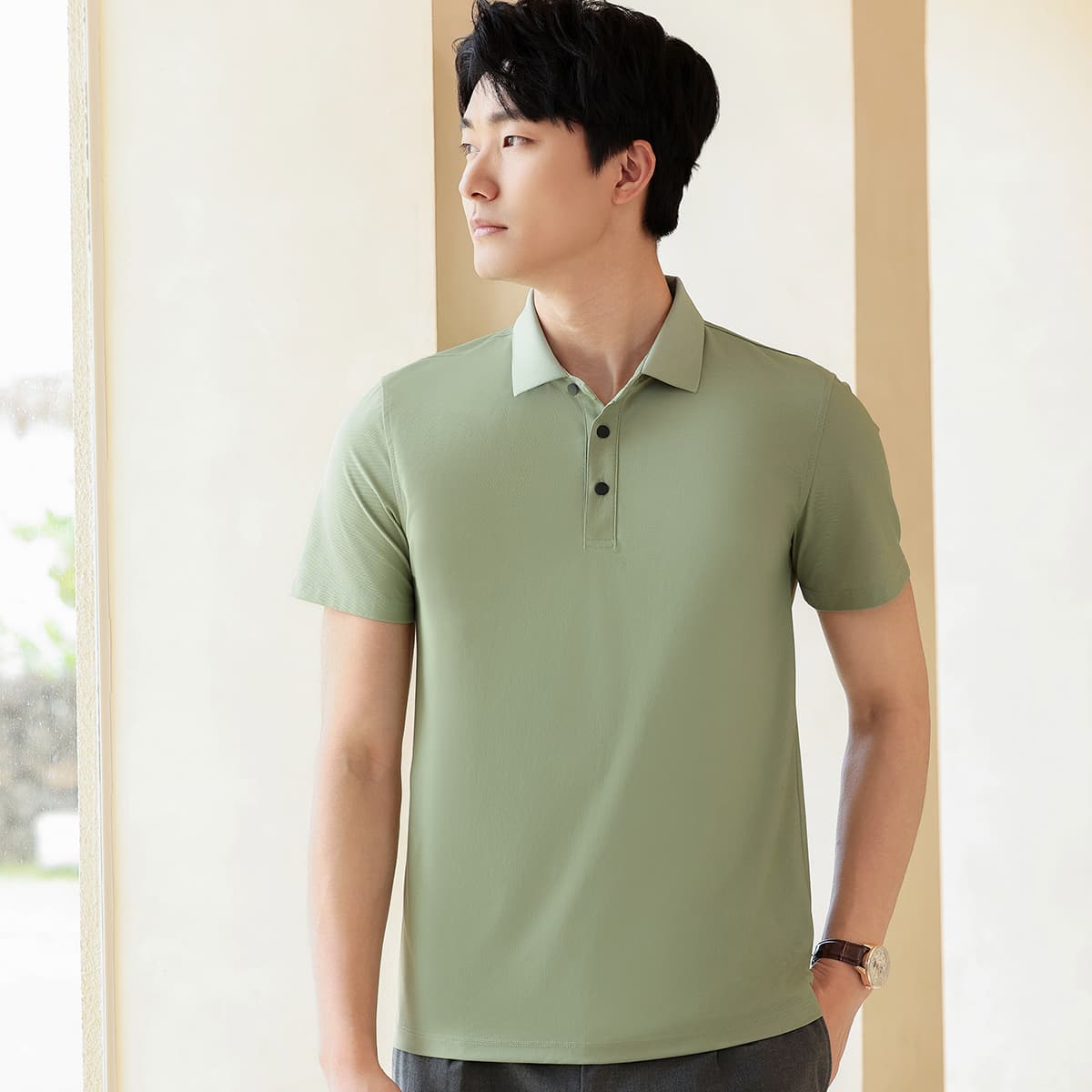 Slim Fit 170GSM Stretch Unisex Polo thumbnail 5