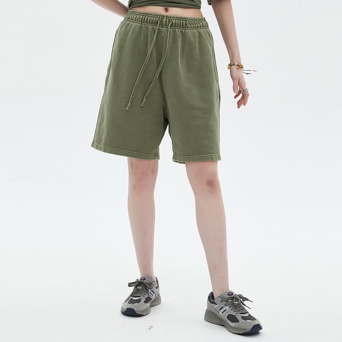 Heavy Weight 420Gsm Vintage Wash Cotton Terry Shorts thumbnail 4