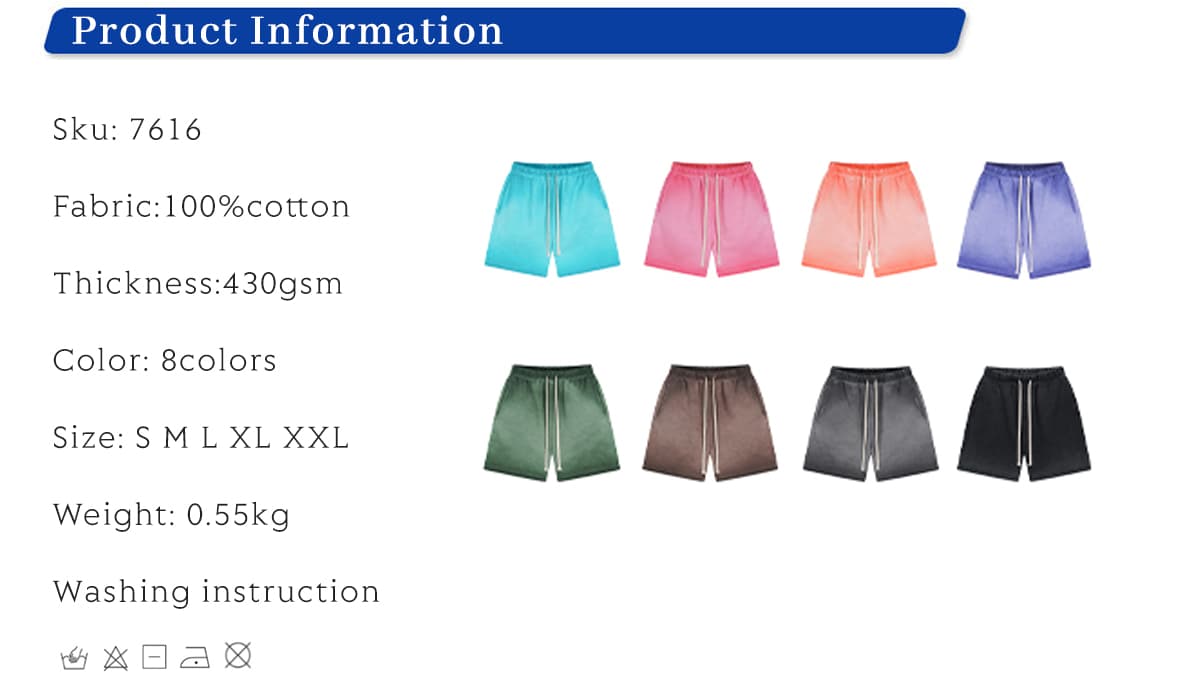 Cotton Terry 430GSM Vintage Dyed Shorts – detail 1