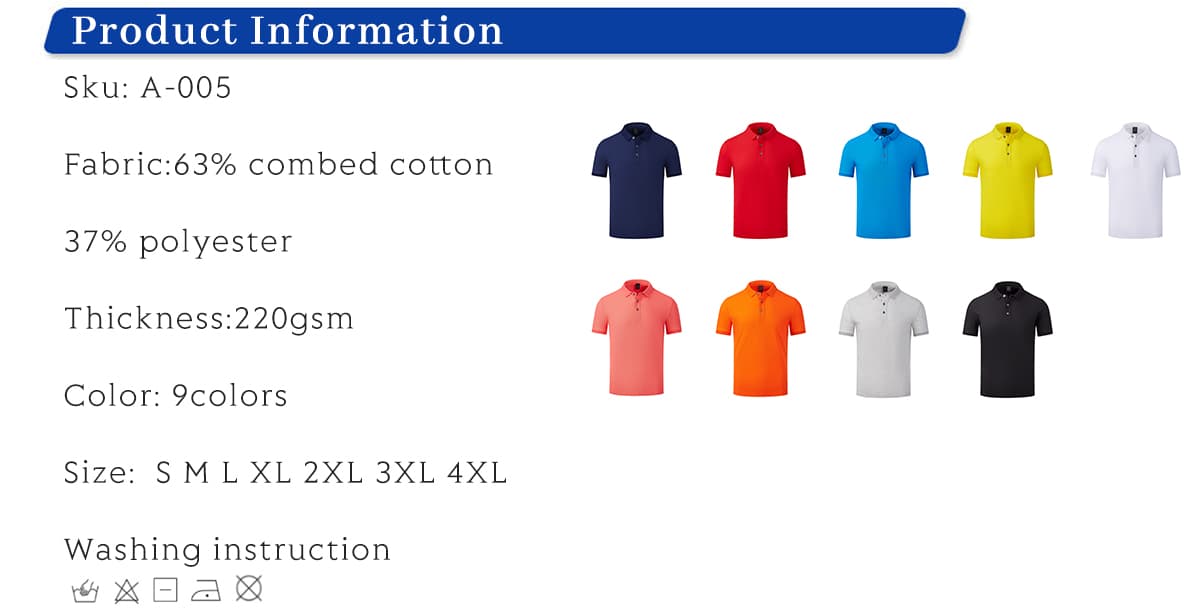 Golf 220Gsm Mens Slim FIt Business Polo – detail 1