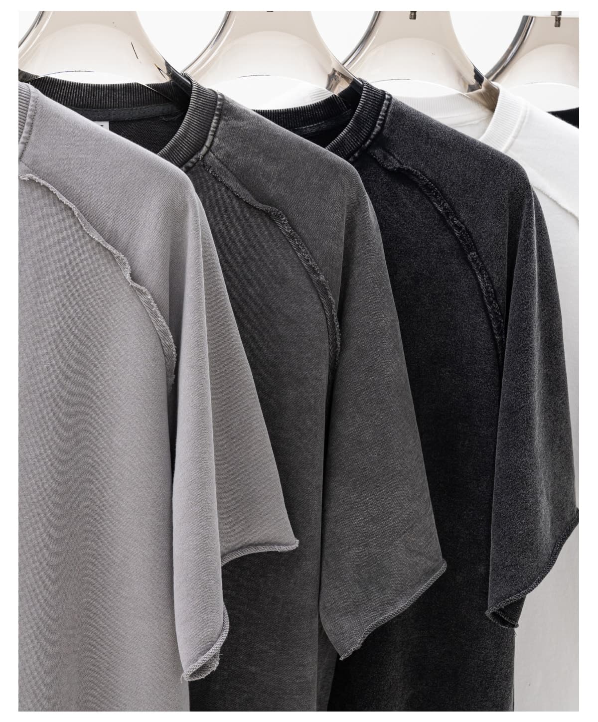 Terry 330GSM Oversized Distressed Reglan Sleeve T-Shirt – detail 11