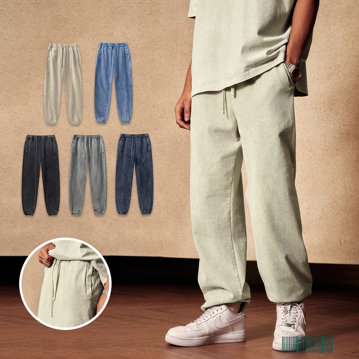 Thick 345GSM Wash Terry Sweatpants