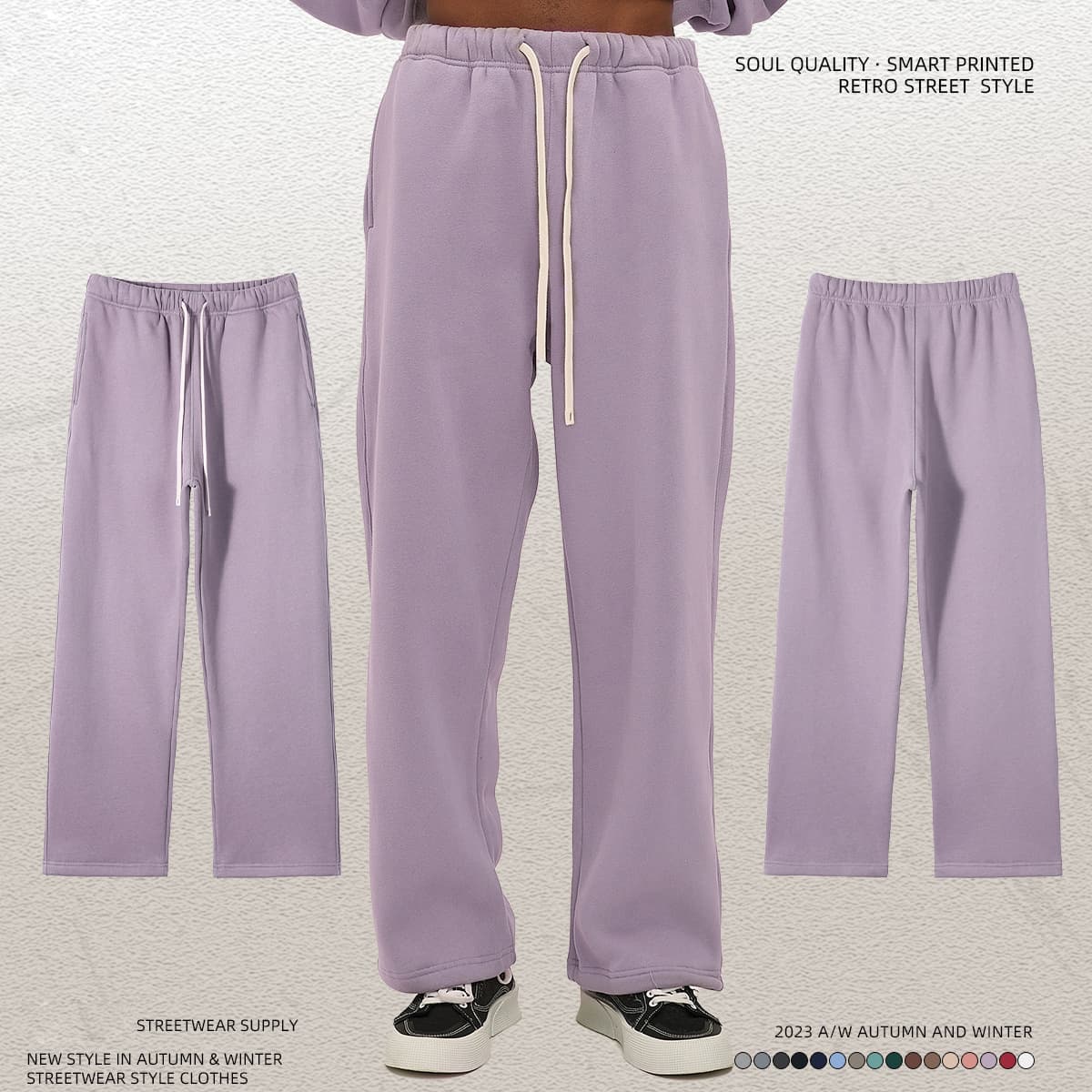 Cotton Fleece 350Gsm Straight Leg Sweatpants thumbnail 4