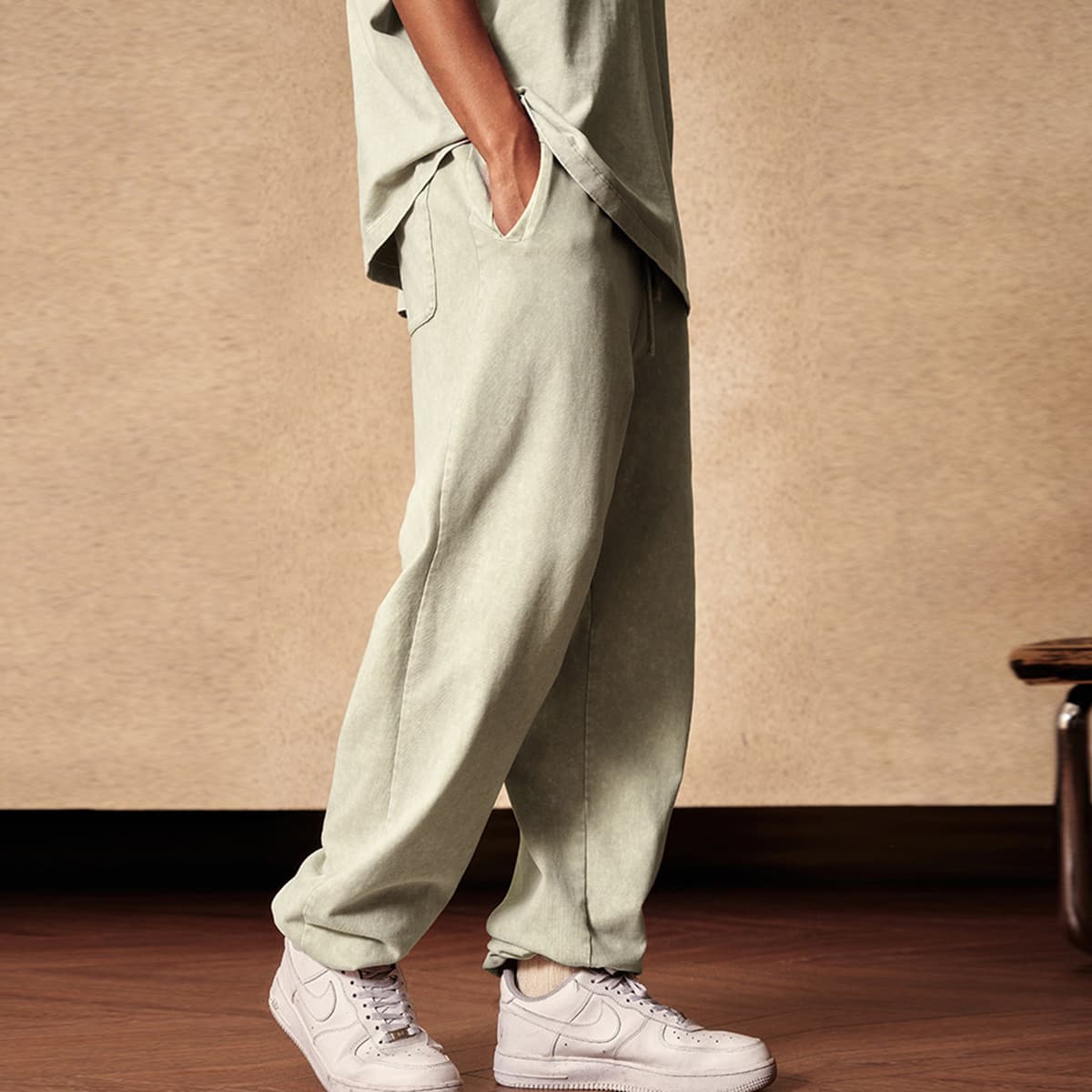 Thick 345GSM Wash Terry Sweatpants thumbnail 5