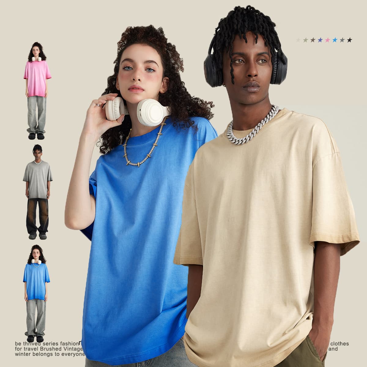 Cotton 255GSM Oversized Acid Wash T-Shirt
