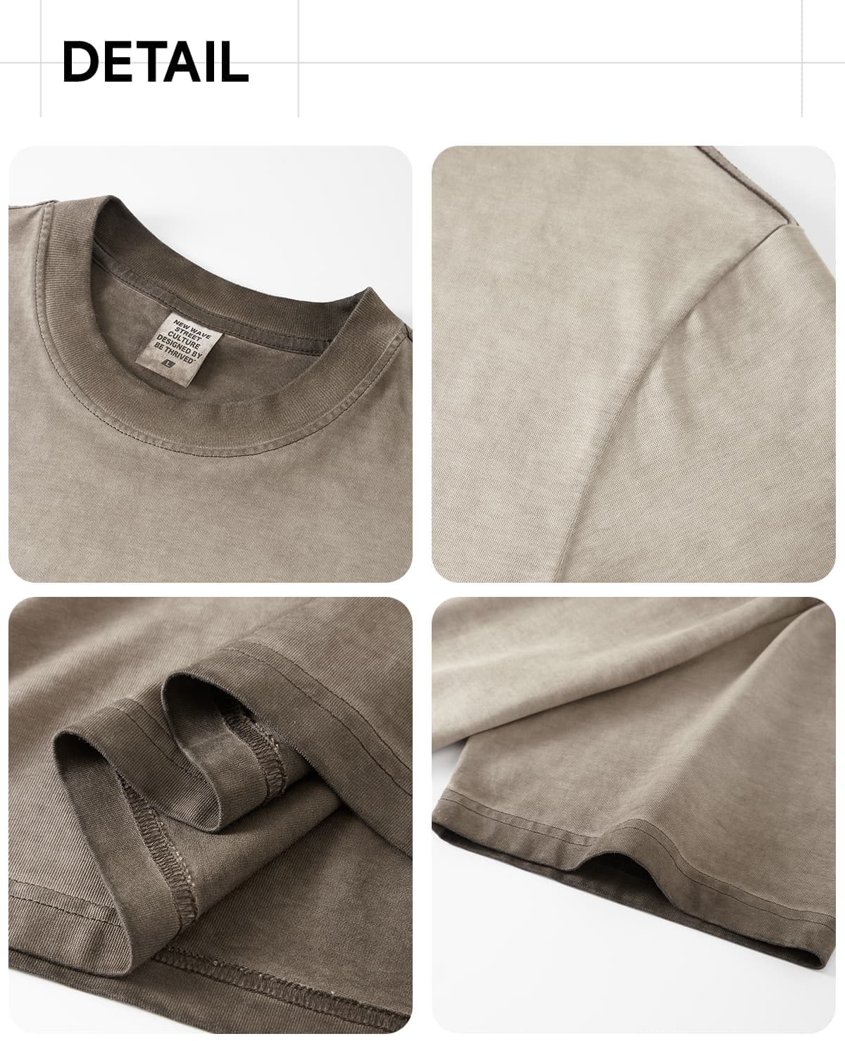 Cotton 255GSM Oversized Acid Wash T-Shirt – detail 6
