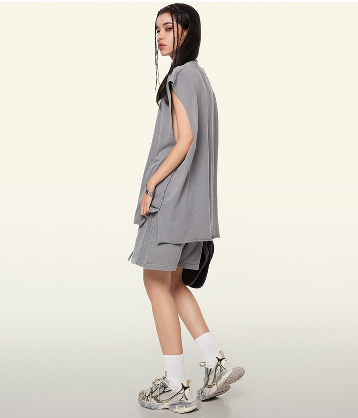Cotton 270GSM Vintage Wash Raw Edge Hem Vest – detail 13