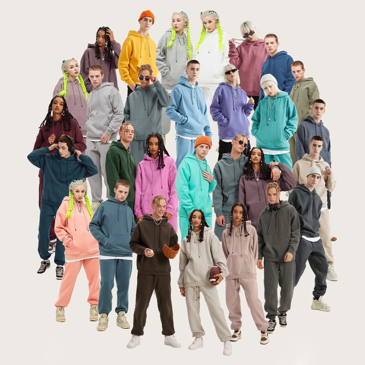 Oversized 345Gsm Fleece Hoodie for Winter