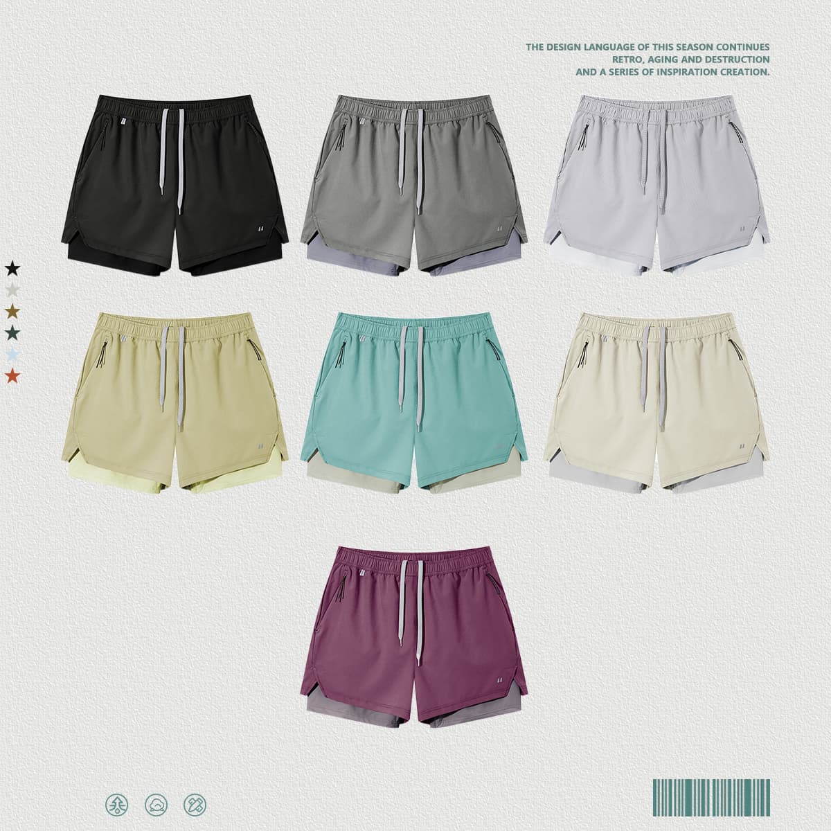 UPF50 Quick Dry Sports Shorts with Lining thumbnail 3