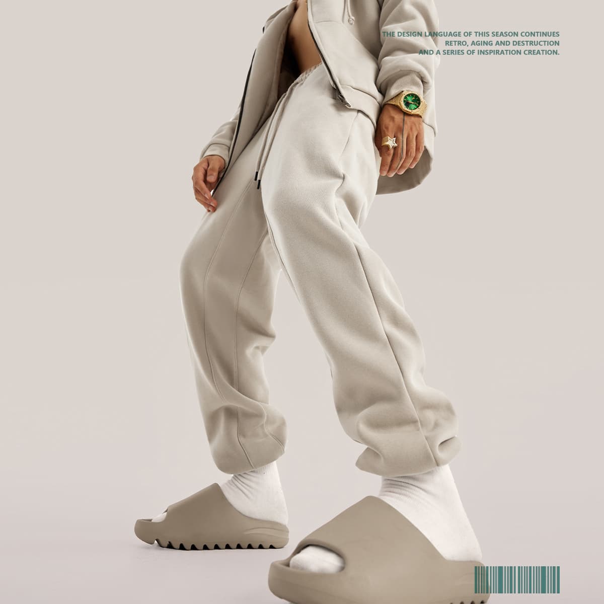 Thick 345Gsm Fleece Sweatpants for Winter thumbnail 4