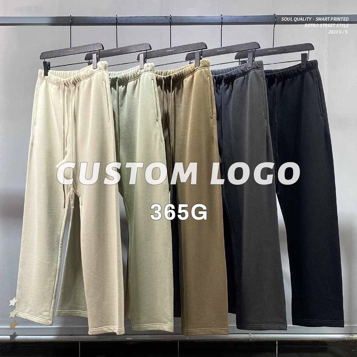 Brushed Fleece 365Gsm Solid wide-leg sweatpants thumbnail 3