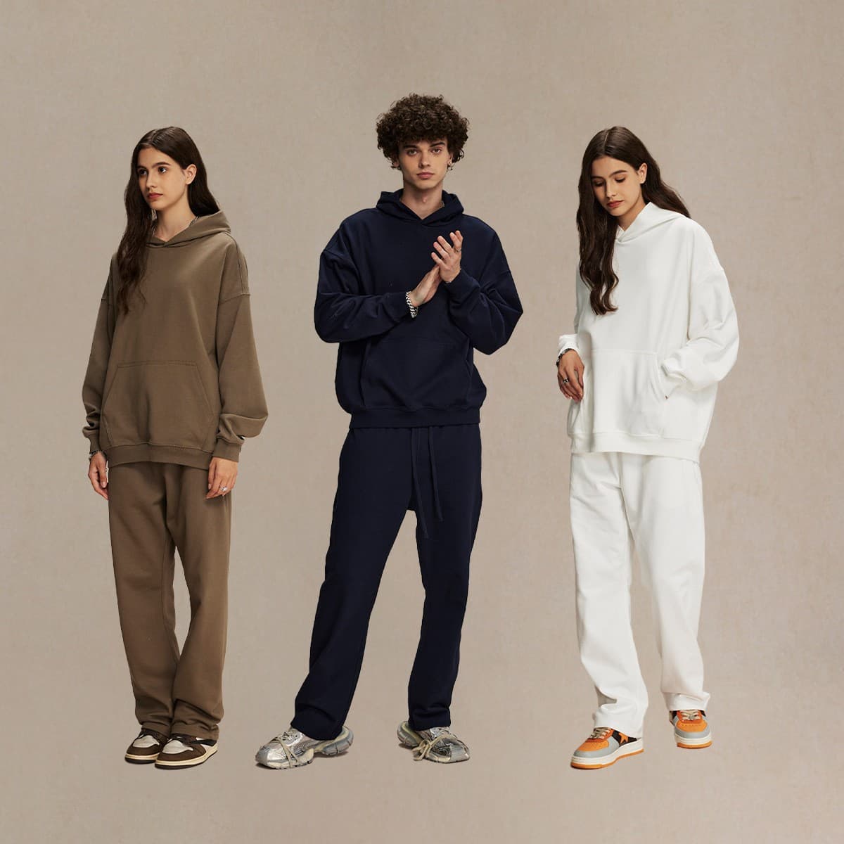 Thick Brushed Cotton Terry 430Gsm Oversized Hoodie thumbnail 3